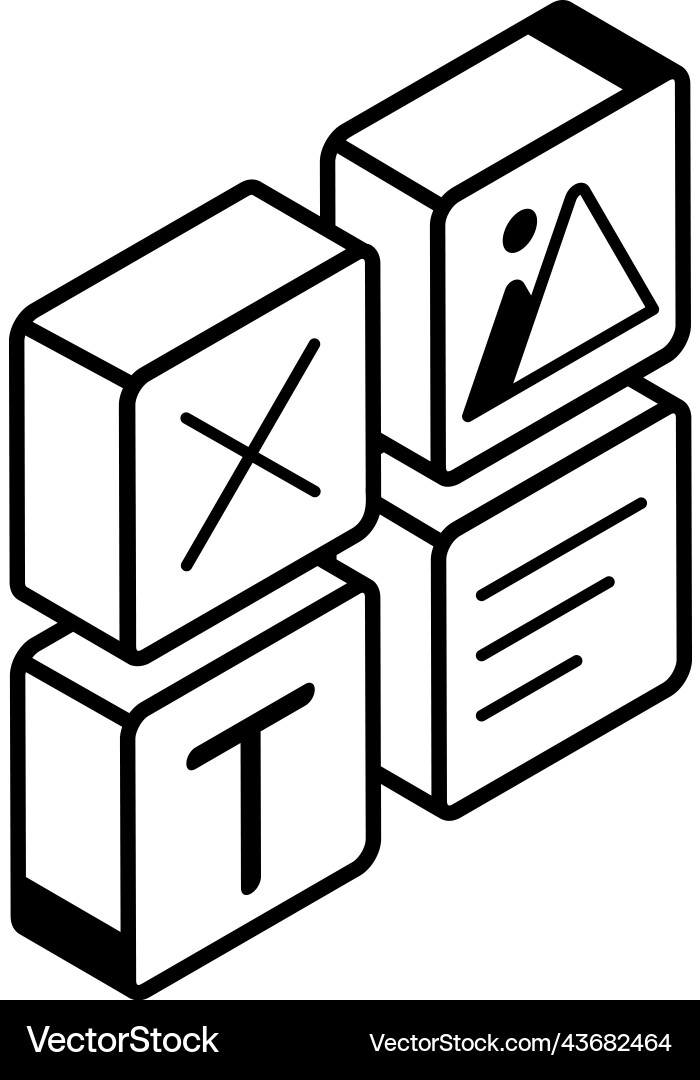 A modern user interface line icon design Vector Image
