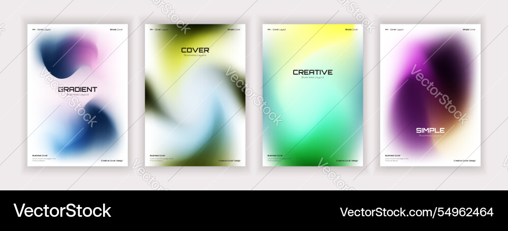 A set of gradient abstract background design A set of gradient abstract background design vector image