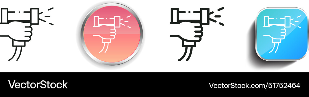 Bactericide icon thin linear regular and button Bactericide icon thin linear regular and button vector image