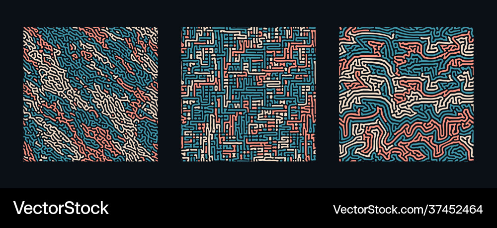 Collection turing abstract seamless pattern Collection turing abstract seamless pattern vector image
