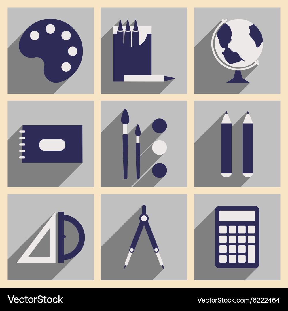 Flat with shadow concept and mobile application Vector Image