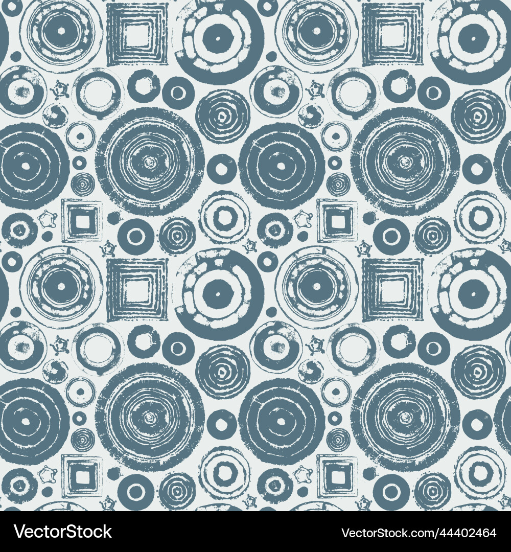 Geometric Circle & Square Pattern vector image