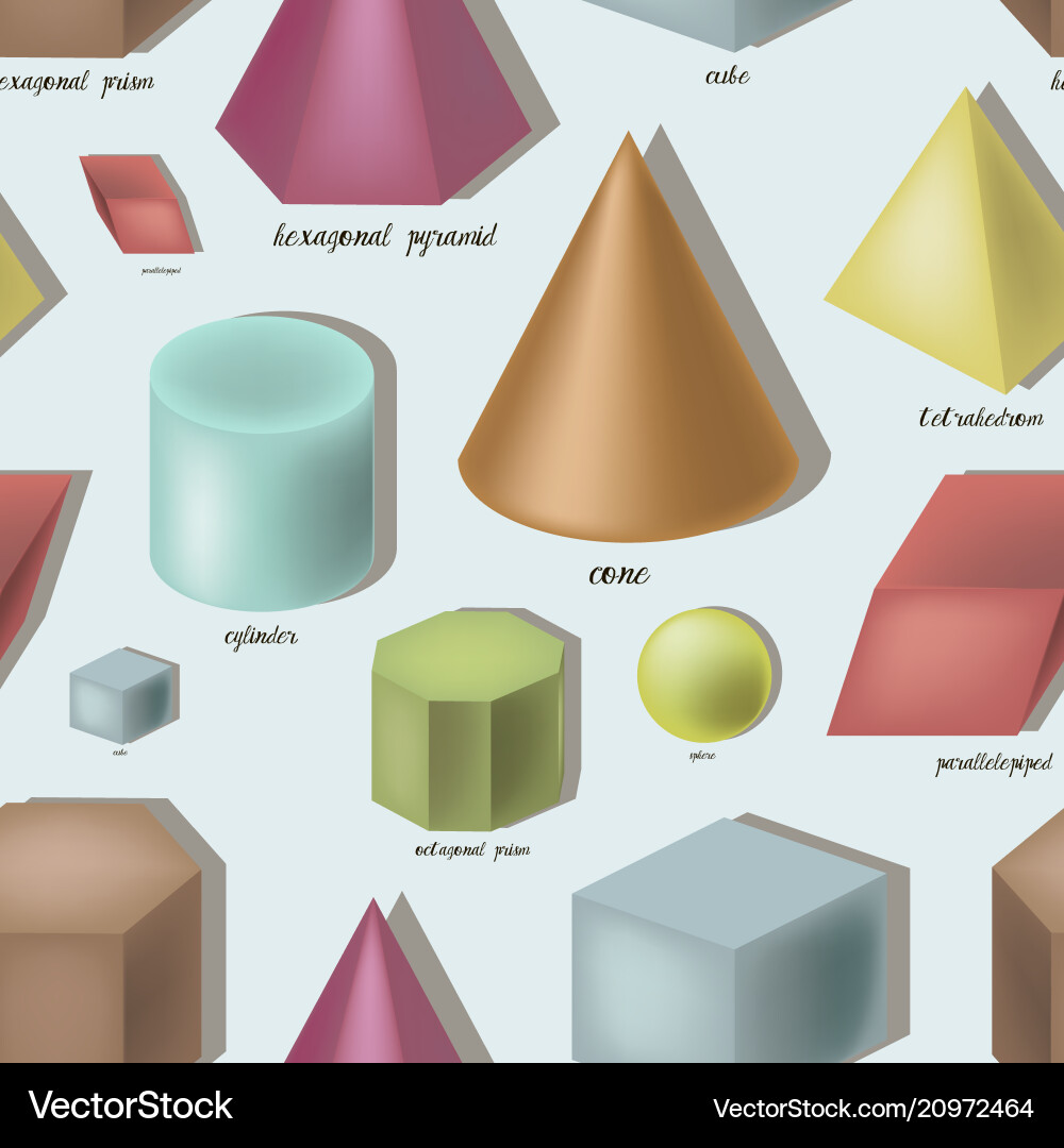 Geometric shapes set pattern Geometric shapes set pattern vector image
