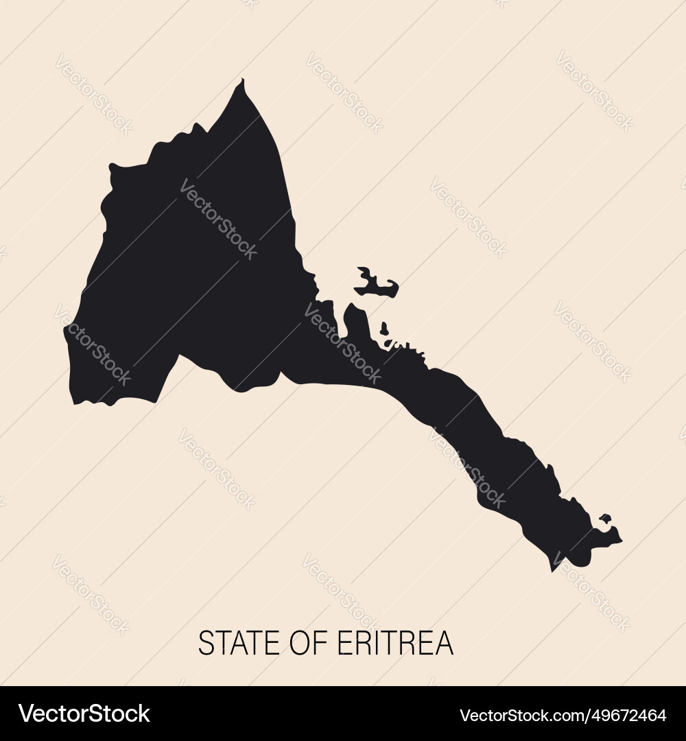 Highly detailed eritrea map with borders isolated Highly detailed eritrea map with borders isolated vector image