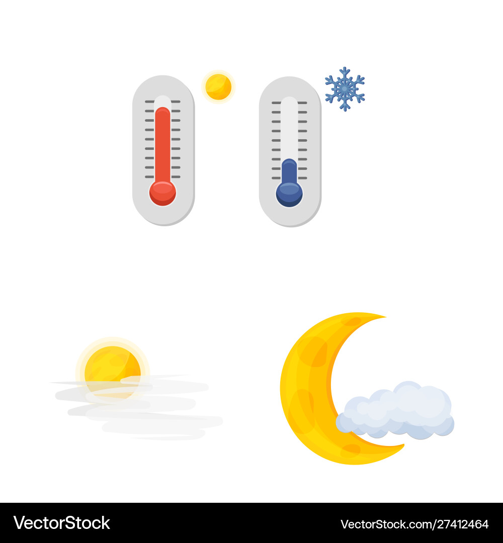 Isolated object weather and climate icon set Isolated object weather and climate icon set vector image