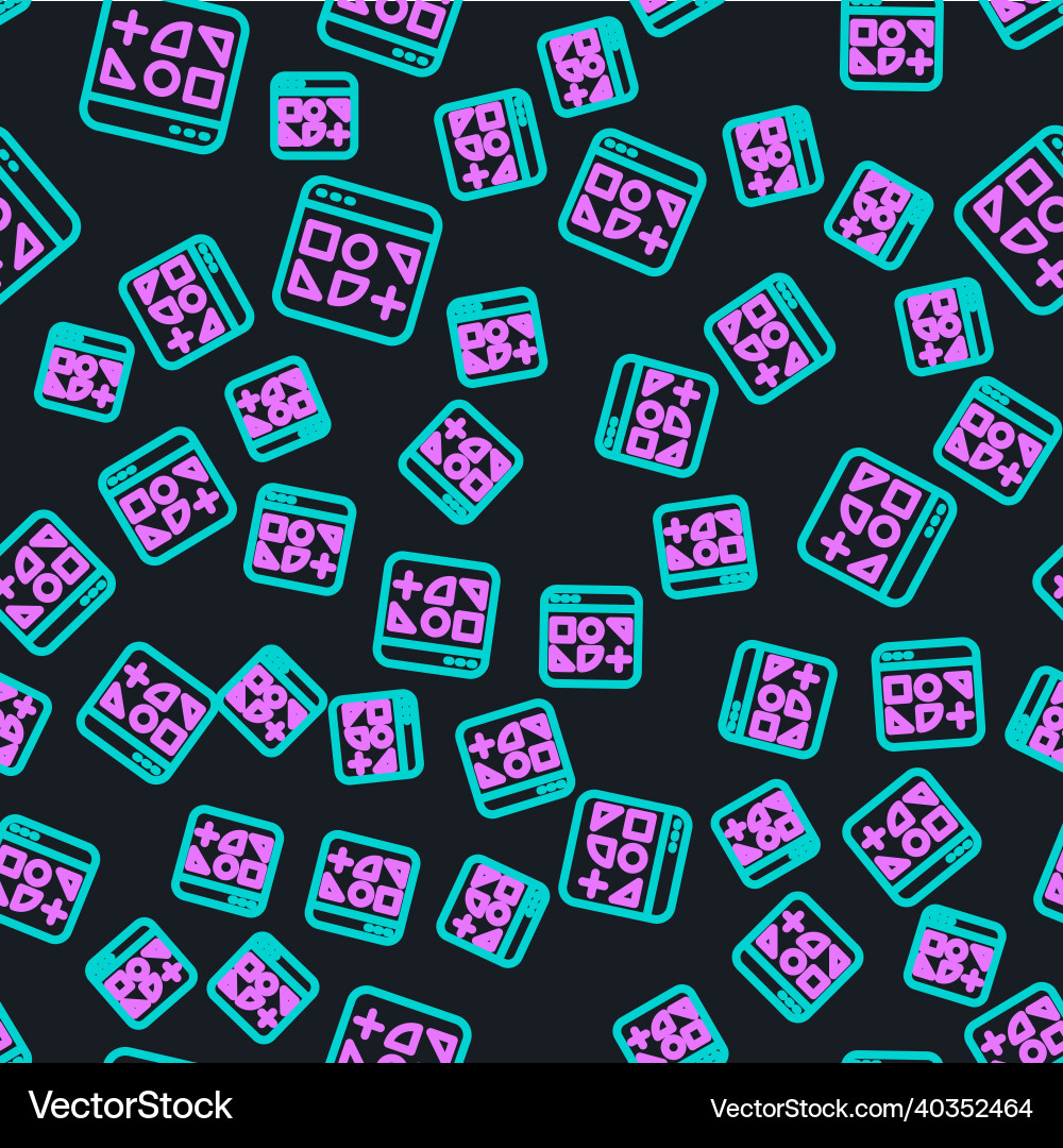 Line different files icon isolated seamless Vector Image