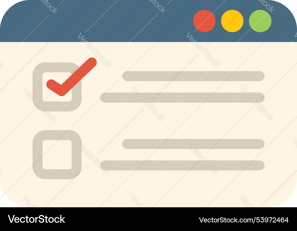 Online survey form with checkboxes being filled Online survey form with checkboxes being filled vector image