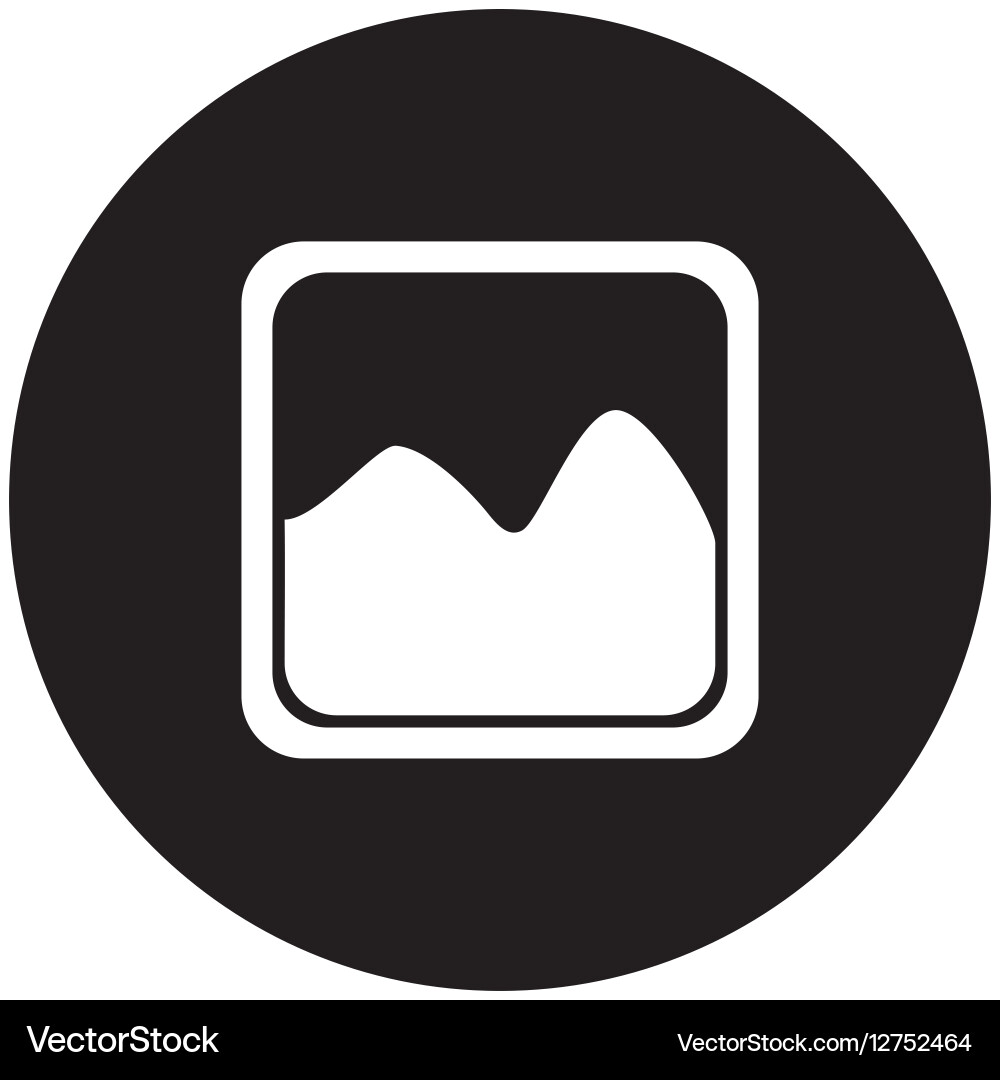 Photograph or image gallery button thumbnail icon vector image
