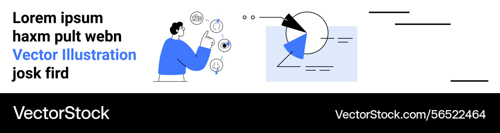 Professional analyzing digital data insights using Professional analyzing digital data insights using vector image