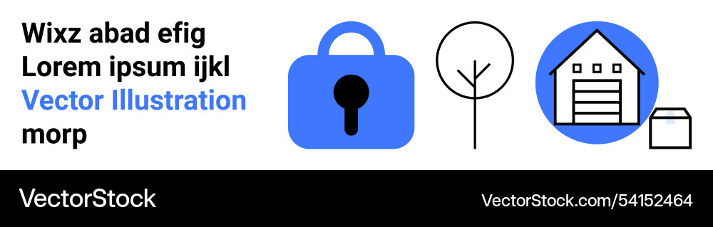Secure property concept with tree and house icons Secure property concept with tree and house icons vector image
