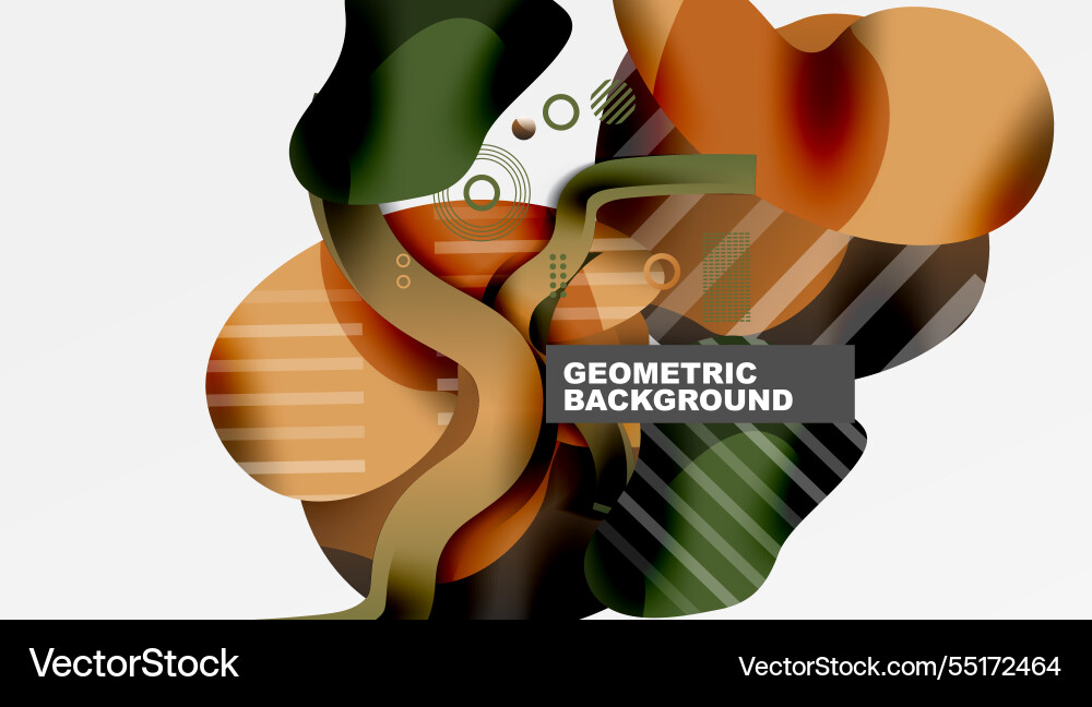 Vibrant abstract background overlapping shapes Vector Image