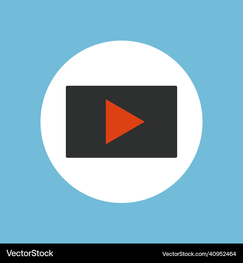 Video viewing icon for use in website design Video viewing icon for use in website design Vector Image