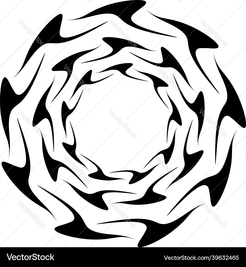 Abstract circular drawing amorphous nonfigurative Vector Image