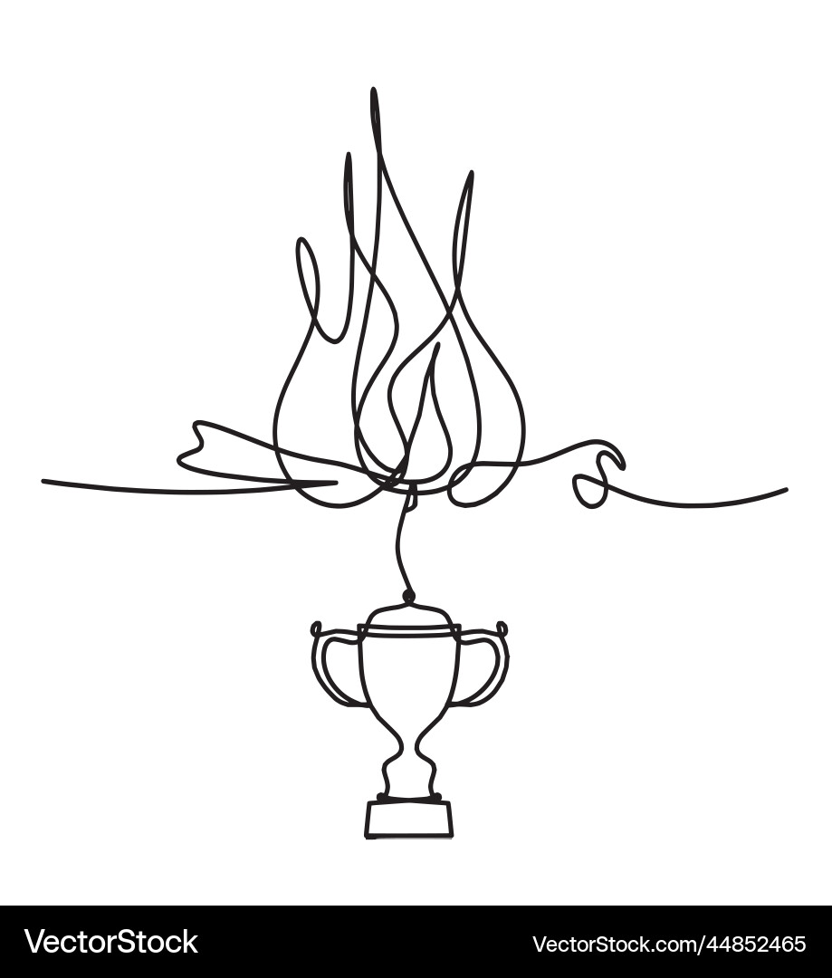 Abstraktes Feuer mit Trophäe als Linienzeichnung Abstraktes Feuer mit Trophäe als Linienzeichnung vektorbild