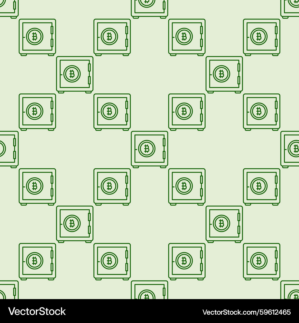 Bitcoin Safe Investment Pattern – Royalty-Free Vector | VectorStock
