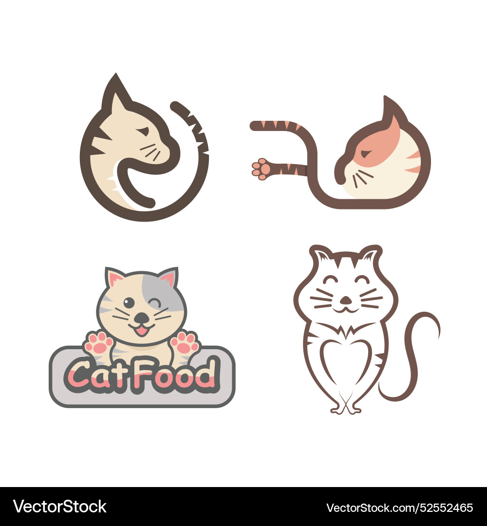 Cat icon element concept design template Vector Image