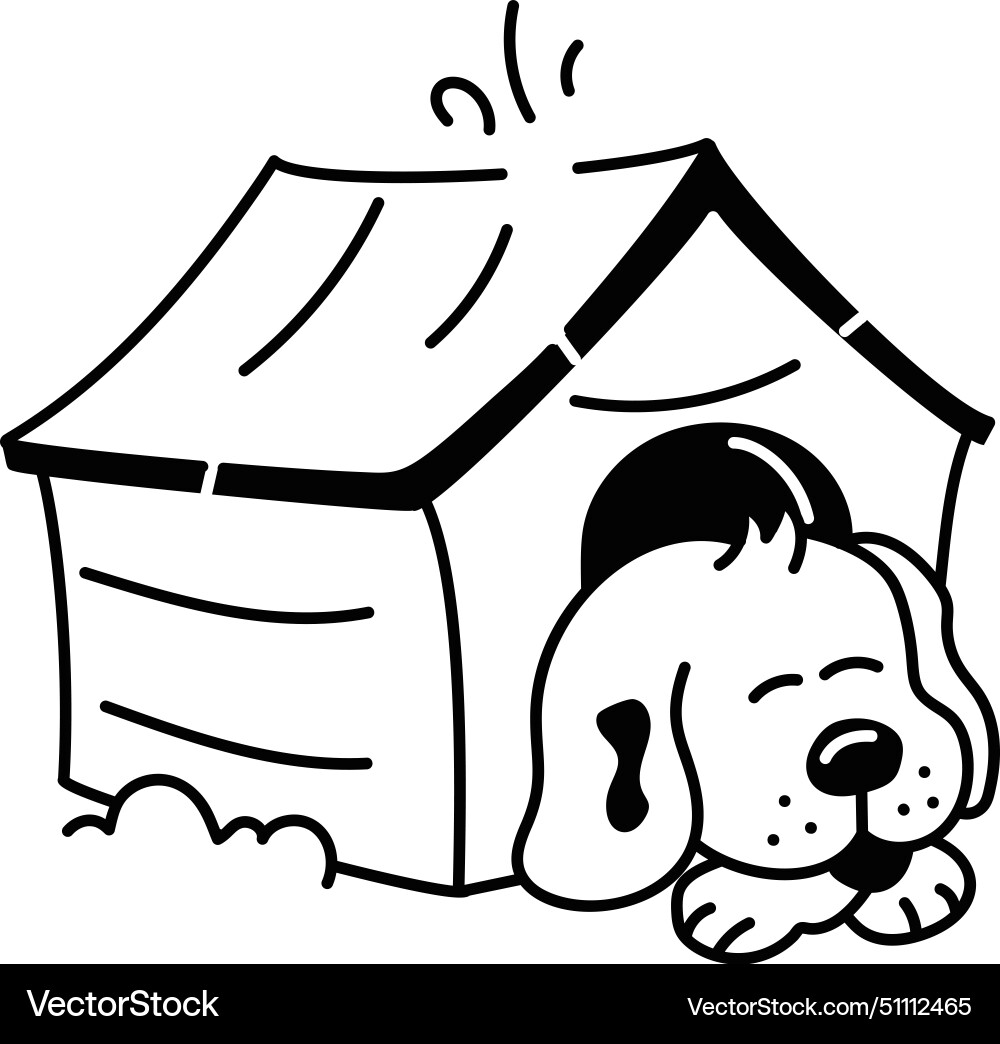 Dog kennel Royalty Free Vector Image VectorStock