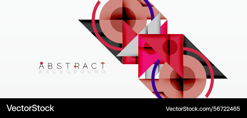 Geometric shapes overlap creating dynamic Geometric shapes overlap creating dynamic Vector Image