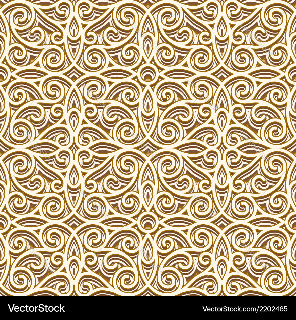 Golden Scroll Pattern vector image