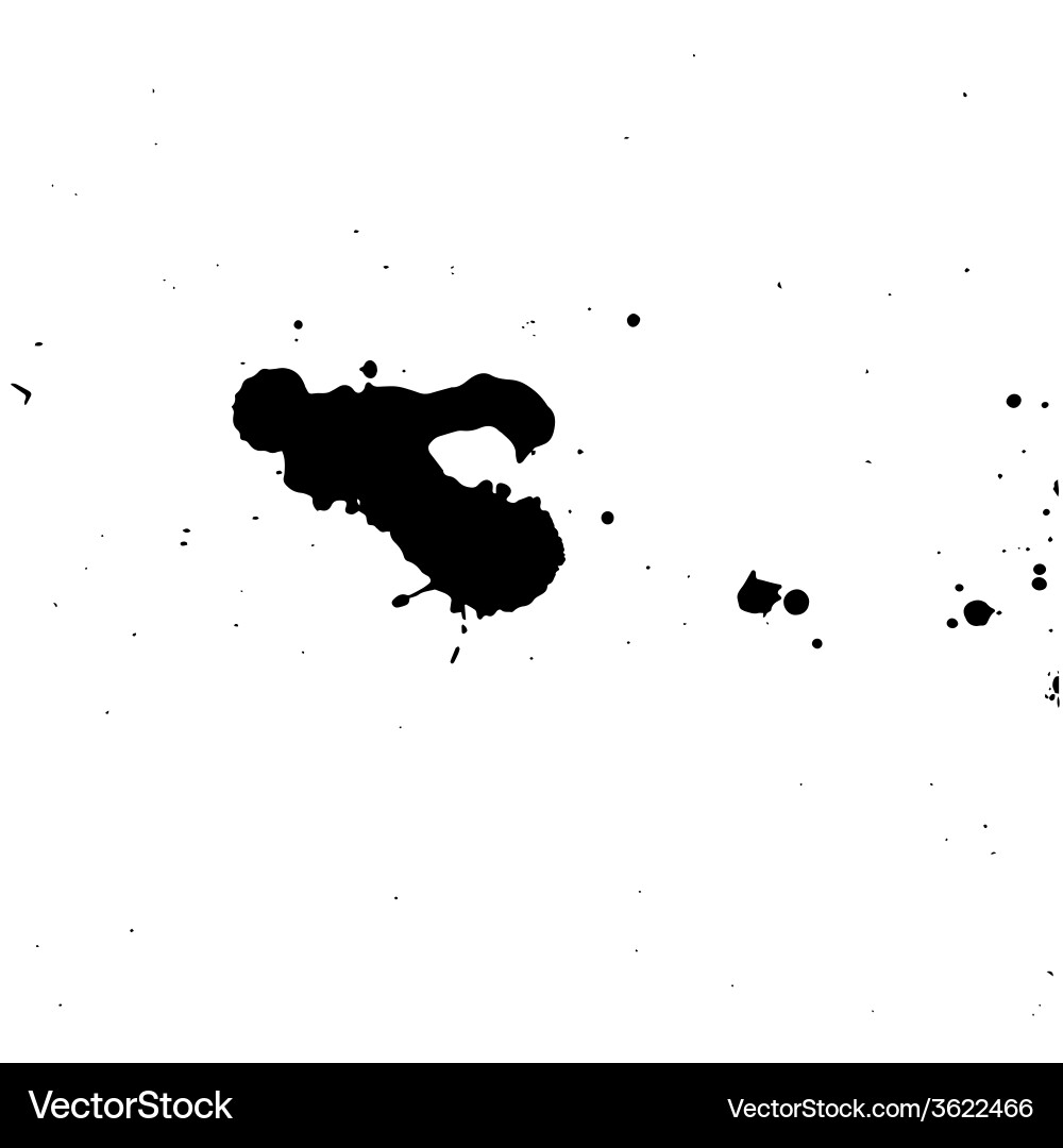 Black blobs with small and large drops vector image