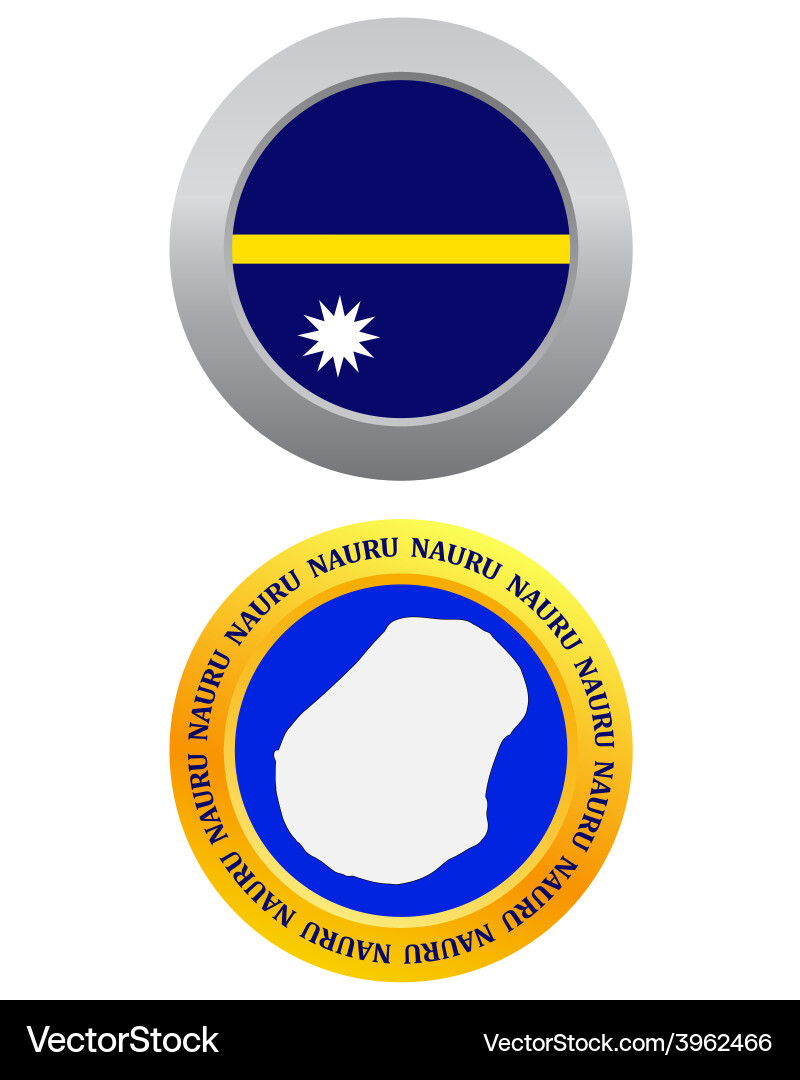 Button as a symbol nauru Vector Image