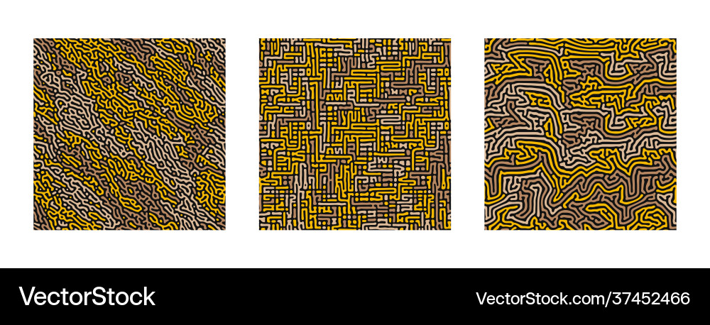Collection turing abstract seamless pattern Collection turing abstract seamless pattern vector image
