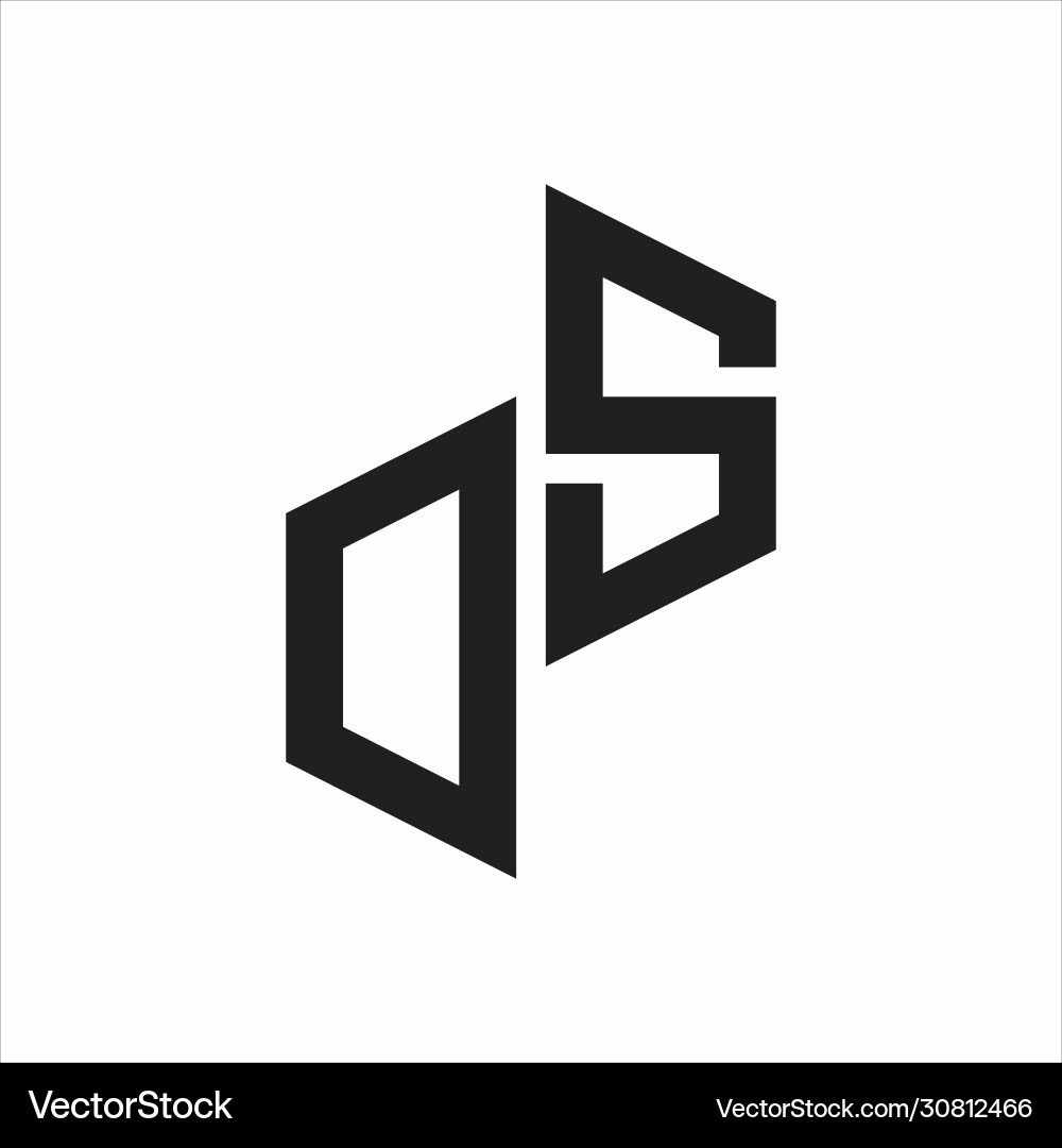 Ds initial letters logo monogram with up to down Vector Image