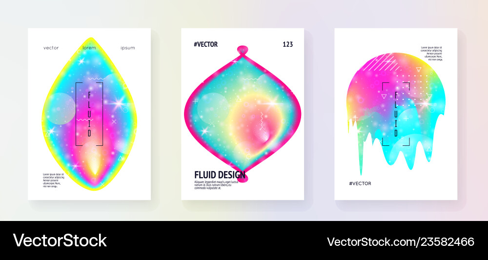 Fluid dynamic with shapes and elements Vector Image