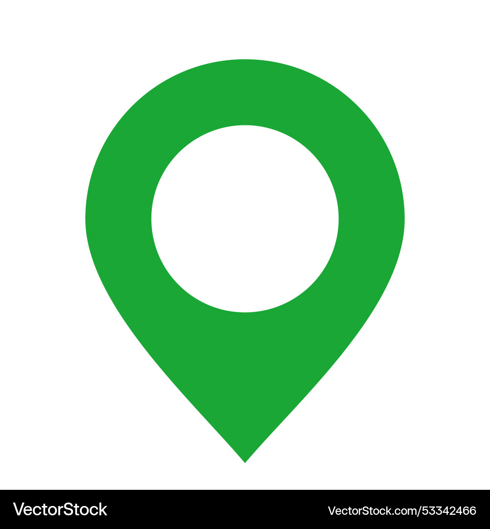Green map pin pointer icon location Green map pin pointer icon location vector image