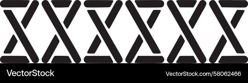 Interlocking X Pattern vector image