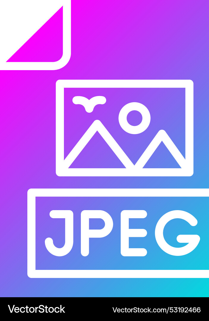 Jpeg file icon design Vector Image