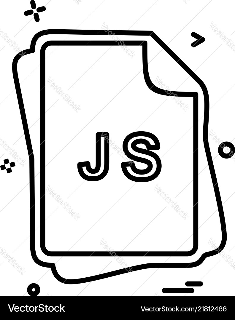 Js file type icon design Vector Image