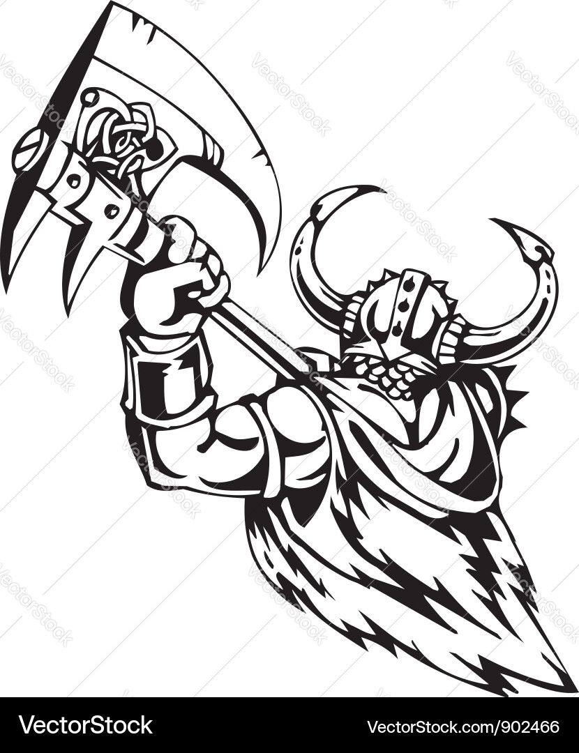 Nordic viking - vinyl-ready Vector Image
