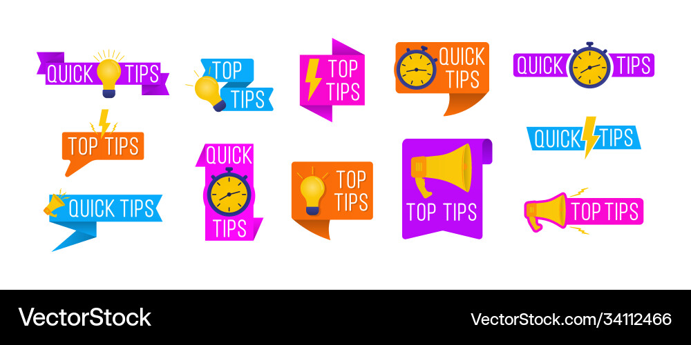 Quick tips message vector image