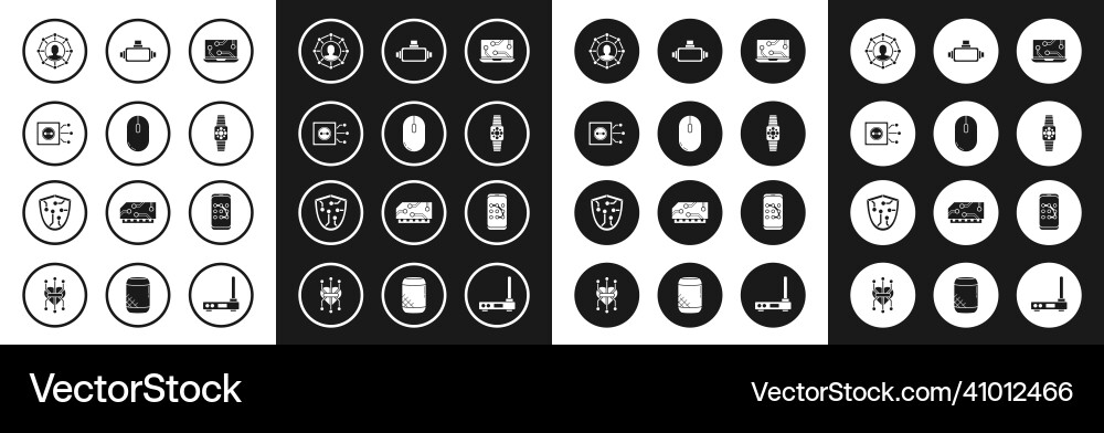 Set laptop computer mouse remote control Set laptop computer mouse remote control vector image