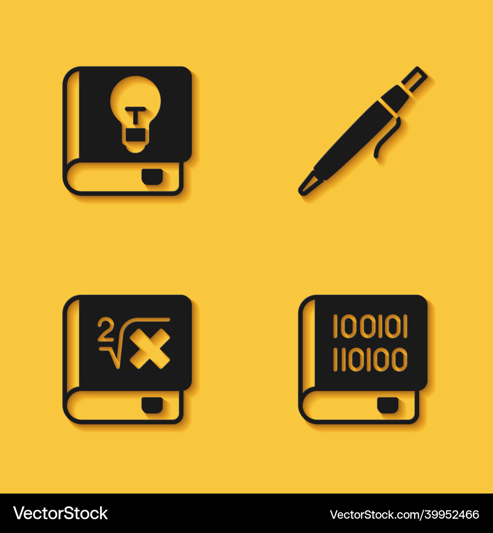 Set user manual books about programming Vector Image