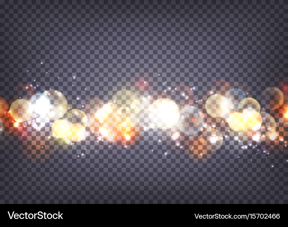 Soft bokeh and lights background transparent Vector Image
