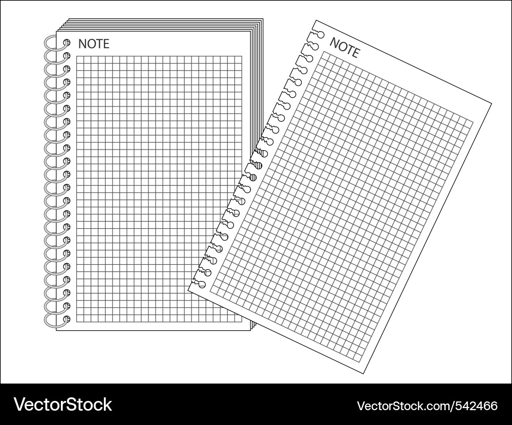 Spiral bound notepad Vector Image