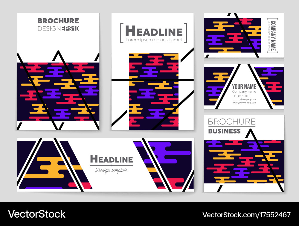 Abstract layout background set for art vector image