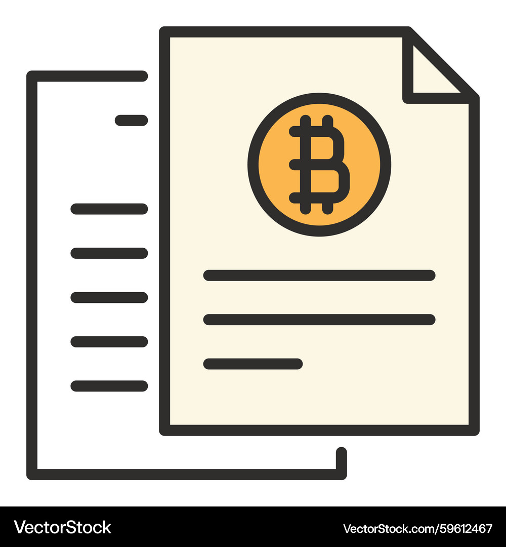 Bitcoin Accumulation Icon – Royalty-Free Vector | VectorStock