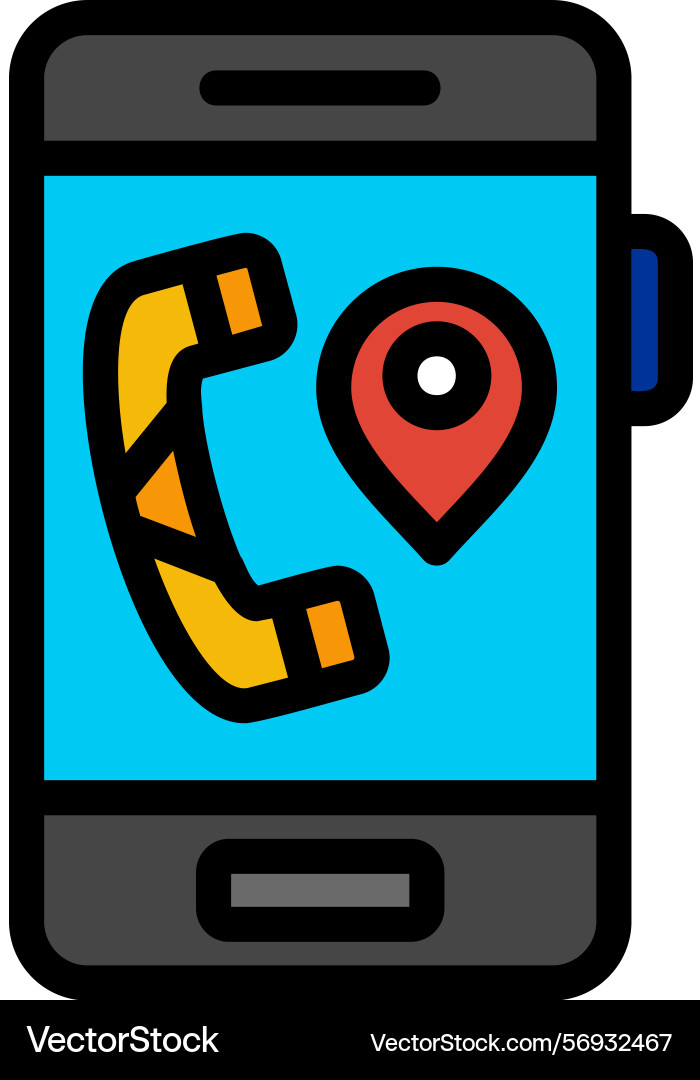 Call tracking line filled style icon design Vector Image