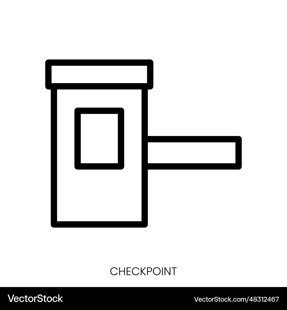 Checkpoint icon line art style design isolated Checkpoint icon line art style design isolated vector image