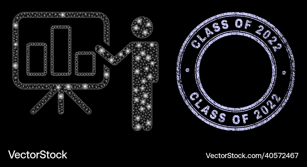 Class of 2022 Stamp with Mesh Overlay vector image