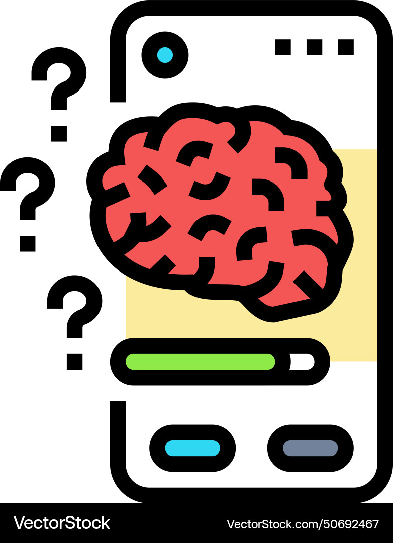 Cognitive load ux ui design color icon Cognitive load ux ui design color icon vector image
