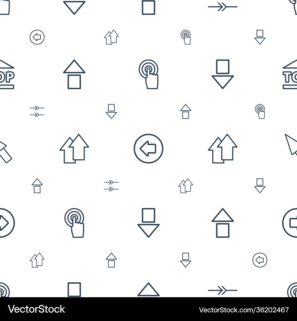 Cursor icons pattern seamless white background Vector Image