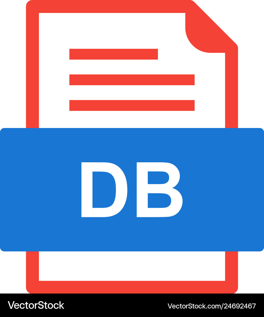 Db file document icon vector image