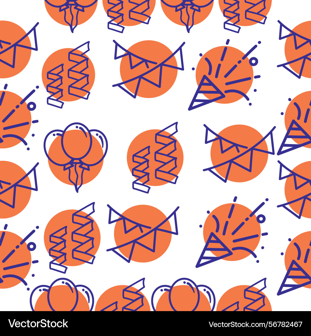 Flags and streamers repeat vector image