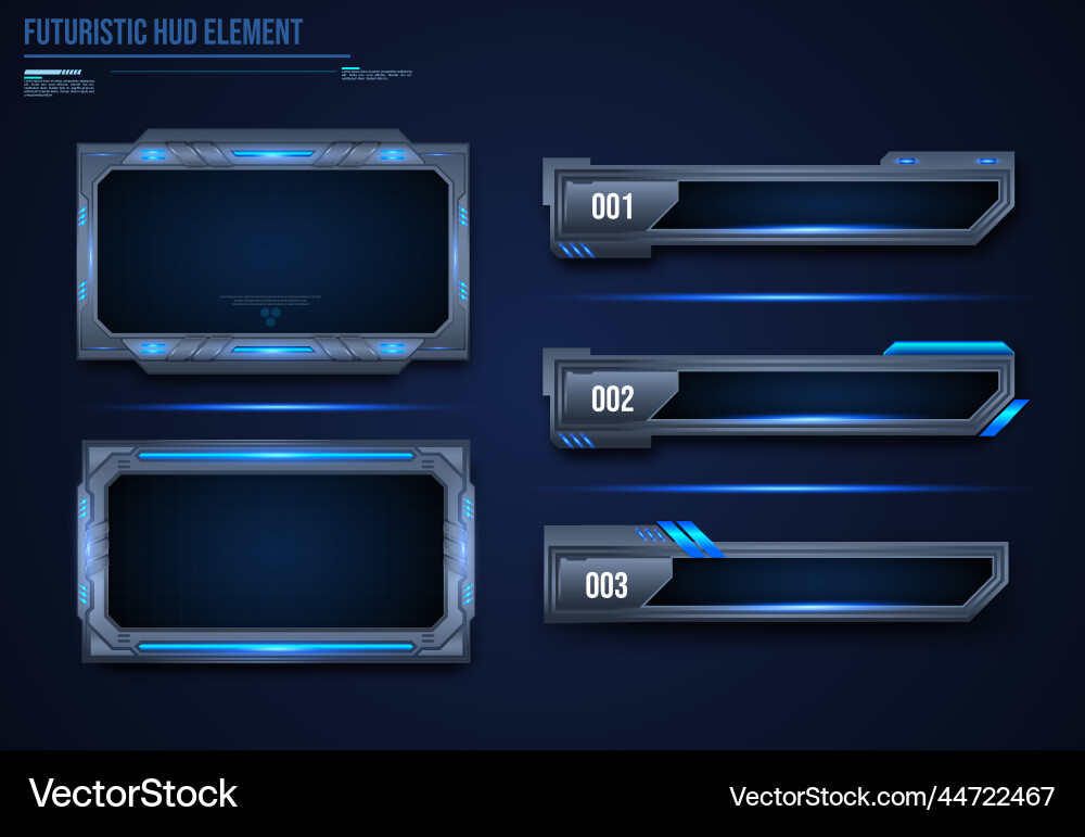 Futuristic frame hud element interface design Futuristic frame hud element interface design vector image