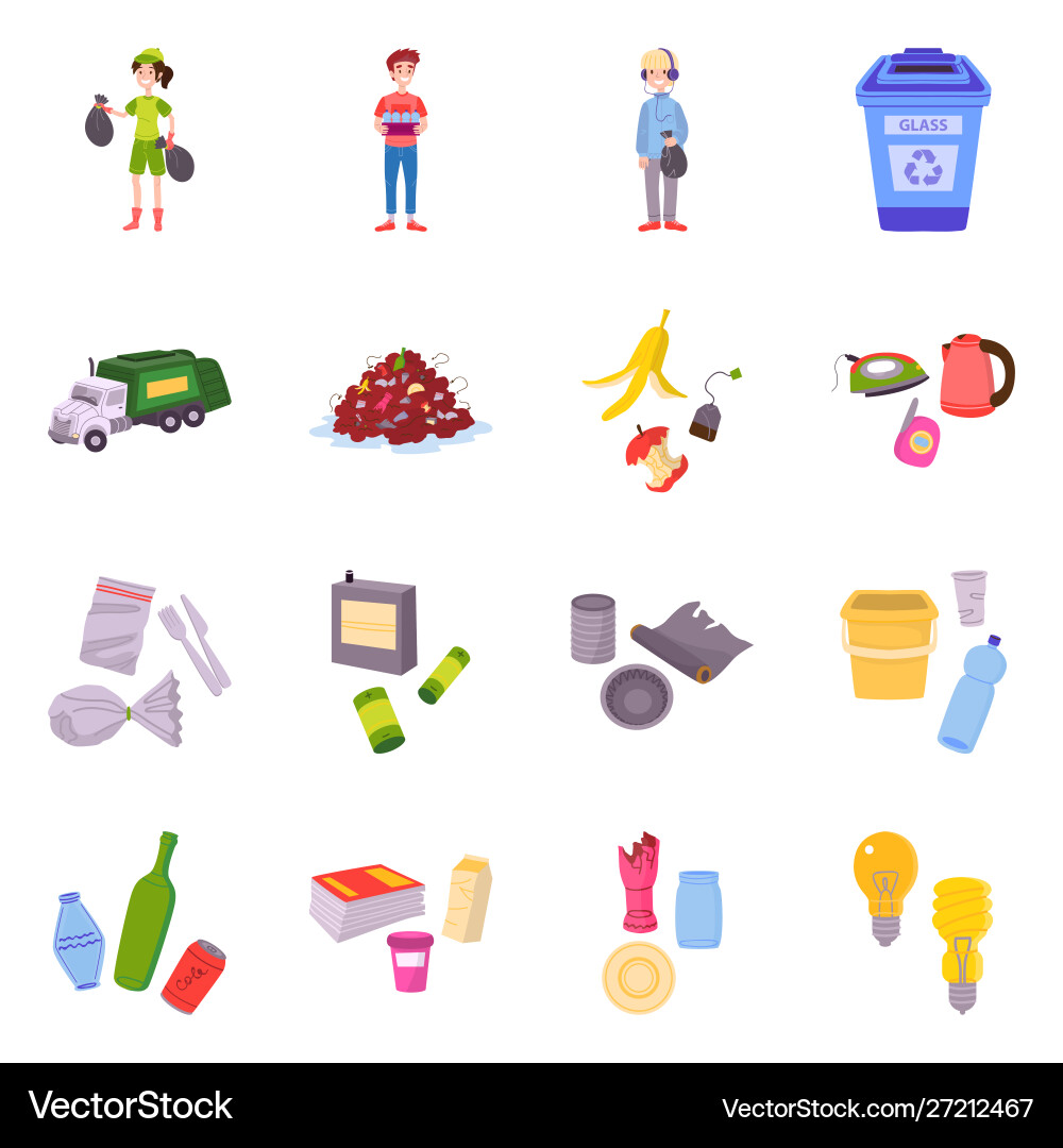 Isolated object waste and garbage icon vector image