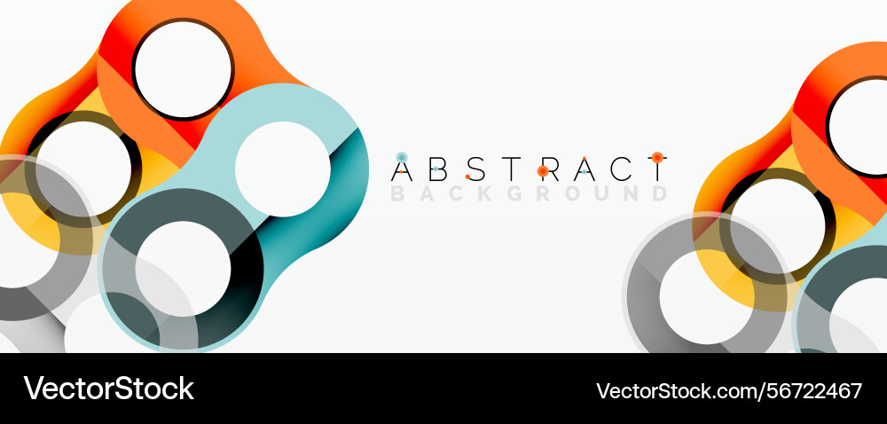 Modern design features overlapping circles bright Modern design features overlapping circles bright vector image